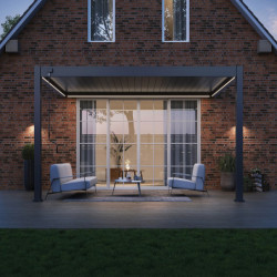 Kit éclairage LED 3m et 4m+ télécommande pour pergola adossée Ombrea