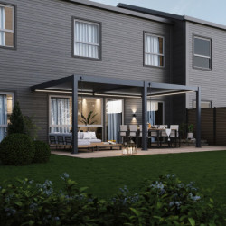 Kit éclairage 6 barres LED + télécommande pour pergola adossée Ombrea