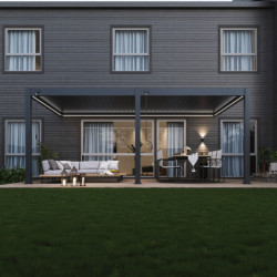 Kit éclairage 6 barres LED + télécommande pour pergola adossée Ombrea