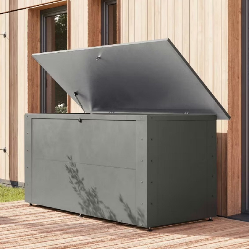 Coffre de rangemengt pour extérieur en métal gris Himalia 1, Karibu