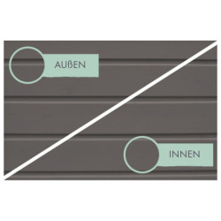 Abri pour 2 poubelles de 240L en bois gris terre, bac à plantes, Karibu