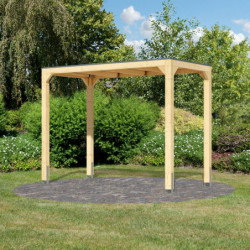 Pavillon 5,12m² en bois lamellé-collé Cubus - Karibu