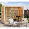 Pavillon 5,12m² en bois lamellé-collé Cubus - Karibu