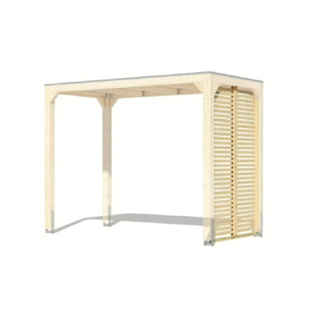 Paroi à ventelles pavillon 5,12m² en bois lamellé-collé Cubus - Karibu