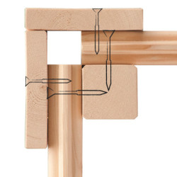 Abri de jardin 6m² en bois brut 28mm avec armoire intégrée Karibu