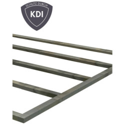 Abri de jardin 6m² en bois brut 28mm avec armoire intégrée Karibu