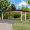 Carport double 26,88m² en bois brut, lamellé-collé, Leimholz 1, Karibu