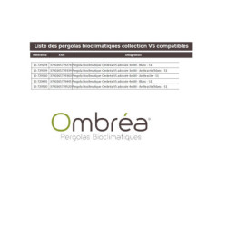 Store latéral en alu gris et textilène gris foncé pour pergolas Ombrea