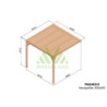Pergola adossée 3x3m - bois massif traité - Montpellier - Maderland
