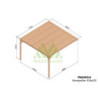 Pergola adossée 4x4m - bois massif traité - Montpellier - Maderland