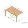 Pergola adossée 5x3m - bois massif traité - Montpellier - Maderland