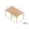 Pergola autoportante 5x3m - bois massif traité - Toulouse - Maderland