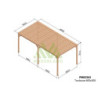 Pergola autoportante 6x3m - bois massif traité - Toulouse - Maderland