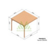 Pergola adossée 3x3m - bois massif traité - Rennes - Maderland