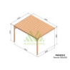 Pergola adossée 4x3m - bois massif traité - Rennes - Maderland