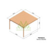 Pergola adossée 4x4m - bois massif traité - Rennes - Maderland