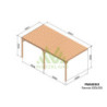 Pergola adossée 6x3m - bois massif traité - Rennes - Maderland