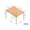 Pergola autoportante 4x3m - bois massif traité - Dijon - Maderland