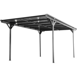 Carport Aluminium Anthracite 3x5m - Toit Polycarbonate 6mm | X-METAL