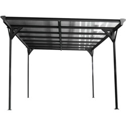 Carport Aluminium Anthracite 3x5m - Toit Polycarbonate 6mm | X-METAL