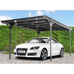 Carport Aluminium Anthracite 3x5m - Toit Polycarbonate 6mm | X-METAL