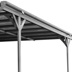 Carport Aluminium Anthracite 3x5m - Toit Polycarbonate 6mm | X-METAL