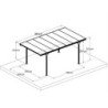 Carport Aluminium Anthracite 3x5m - Toit Polycarbonate 6mm | X-METAL