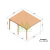 Pergola adossée 500x400cm - lamellé-collé - Reims - Maderland