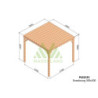 Pergola autoportante 300x300cm - lamellé-collé - Strasbourg - Maderland