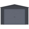 Garage métal gris 15,1m² Porte enroulable + kit d'ancrage X-METAL