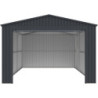 Garage métal anthracite 17,31m² porte enroulable + kit d'ancrage X-METAL