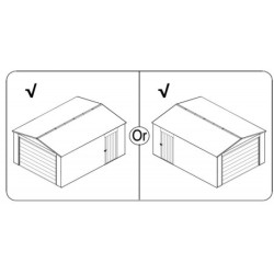 Garage métal anthracite 17,31m² porte enroulable + kit d'ancrage X-METAL