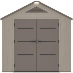 Abri de Jardin HDPE Sunlife 4,5m² Crème/Marron avec Plancher - JOBU