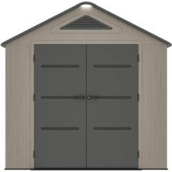 Abri de Jardin HDPE Sunlife 4,5m² avec Plancher - Crème/Gris | JOBU