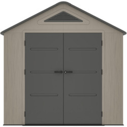 Abri de Jardin HDPE Sunlife 4,5m² avec Plancher - Crème/Gris | JOBU