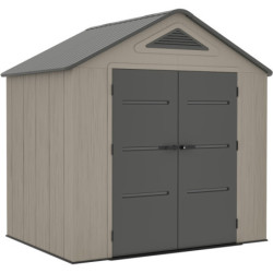 Abri de Jardin HDPE Sunlife 4,5m² avec Plancher - Crème/Gris | JOBU