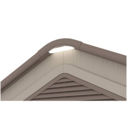 Abri de Jardin HDPE Sunlife 6,15m² avec Plancher - Crème/Marron | JOBU