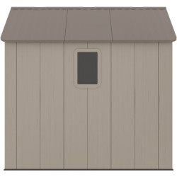 Abri de Jardin HDPE Sunlife 6,15m² avec Plancher - Crème/Marron | JOBU