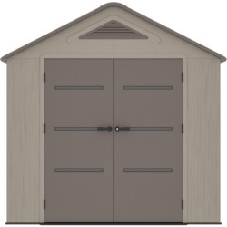 Abri de Jardin HDPE Sunlife 6,15m² avec Plancher - Crème/Marron | JOBU