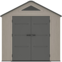 Abri de Jardin HDPE Sunlife 6,15m² avec Plancher - Crème/Gris | JOBU