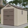 Abri de Jardin HDPE Sunlife 7,8m² Beige/Marron avec Plancher - JOBU
