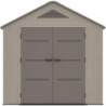 Abri de Jardin HDPE Sunlife 7,8m² Beige/Marron avec Plancher - JOBU