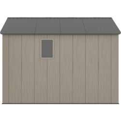 Abri de Jardin HDPE Sunlife 7,8m² avec Plancher - Crème/Gris | JOBU