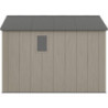 Abri de Jardin HDPE Sunlife 7,8m² avec Plancher - Crème/Gris | JOBU