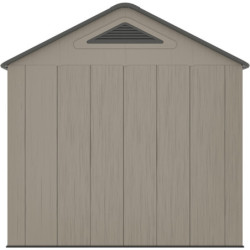 Abri de Jardin HDPE Sunlife 7,8m² avec Plancher - Crème/Gris | JOBU