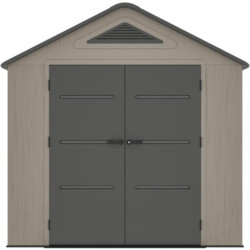 Abri de Jardin HDPE Sunlife 7,8m² avec Plancher - Crème/Gris | JOBU