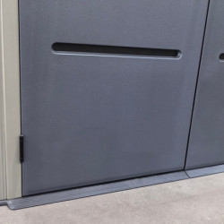 Abri de Jardin HDPE Sunlife 7,8m² avec Plancher - Crème/Gris | JOBU