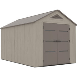 Abri de jardin HDPE 9,5m² Sunlife - Crème/Marron avec Plancher | JOBU