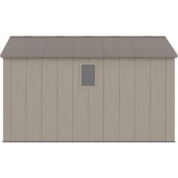 Abri de jardin HDPE 9,5m² Sunlife - Crème/Marron avec Plancher | JOBU