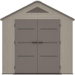 Abri de jardin HDPE 9,5m² Sunlife - Crème/Marron avec Plancher | JOBU